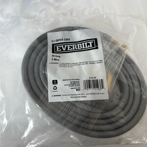 Everbilt 61251HD 30 Amp 3 Wire Range Cord With Plug 6 Ft Long